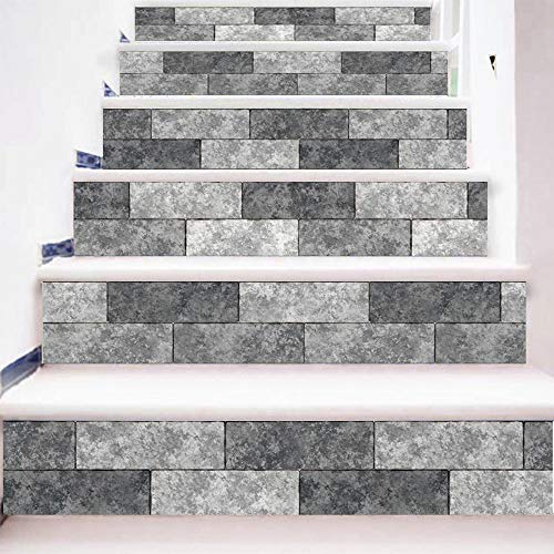 Sencillo Vida 3D Pegatinas de escalera Antideslizante Impermeable auto adhesivo pegatina de...