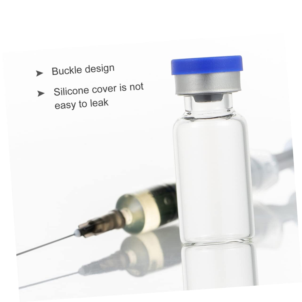 50pcs Lab Use Glass Vials Caps Bottles for Sample Containers Essential Oils