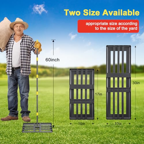 Lawn Leveling Rake Heavy Duty 30 x10 Stainless Steel Leveler Plate Reinforced Welds 28 60 - image 6