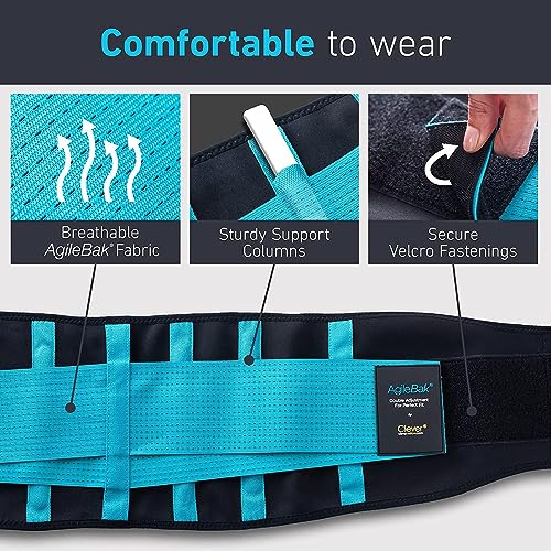 Back Brace For Lower Back Pain Women - Back Support For Men, Back Support Belt For Women, Back Brace For Men Lower Back Pain Relief, Back Brace For Work, Medical-Grade Lumbar Support Brace, Blue, L #TOP3