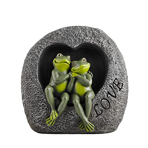 Durabledelights Lover Frog Decor Garden Frogs Couple Statues Romantic Resin Animal Figurine Frog Stuff Outdoor Lawn Accessories 7 Inch #TOP28