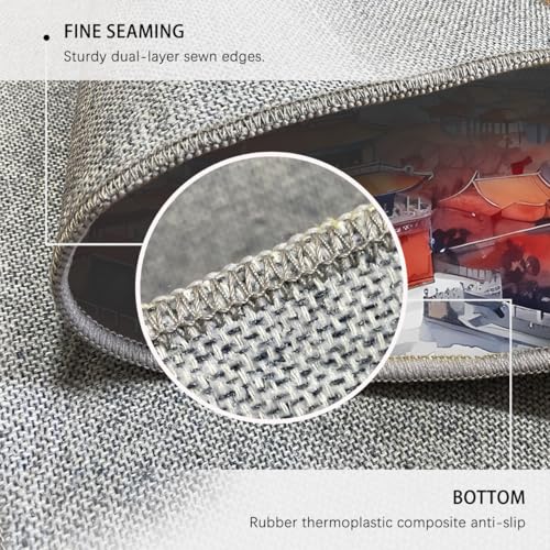 Tapis vintage rétro lavable en machine grand format doux fin