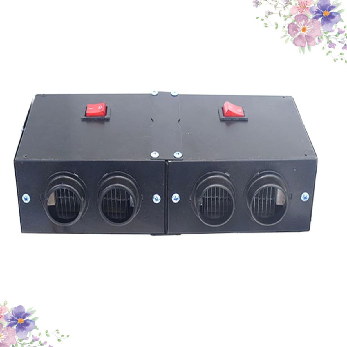 POPETPOP Desempañador de Coche 4 Agujeros 12v 500w de Hierro Negro