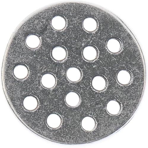 John Bead Wickes - Discos espaciadores de flecos (0.394 in, peltre antiguo, 6 unidades), Metal, Sin gemas.