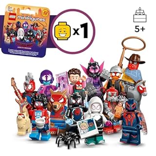 LEGO Minifigures Spider-Man : Across The Spider-Verse - 1 des 12 Jouets de la Collection - Accessoires - Personnages Dont Miles Morales - Cadeau pour Garçon ou Fille dès 5 Ans - Boîte Mystère 71050