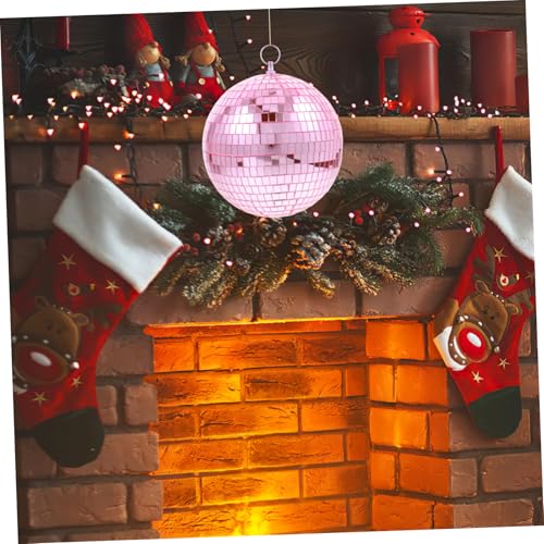 Bola espejada colgante decorativa rosa para fiestas, bodas, Navidad y karaoke, para decoración de hogar y ambiente festivo miniatura 5