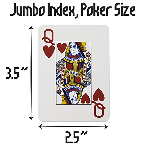 Modiano Texas Poker 2 Jumbo Index 100% Plastic Playing Cards (Black, Single Deck)