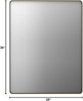 Vista 178 de LOAAO - Espejo de baño con marco de metal negro de 28x36 pulgadas para pared, espejo de tocador de baño negro mate estilo granja, antióxido, se