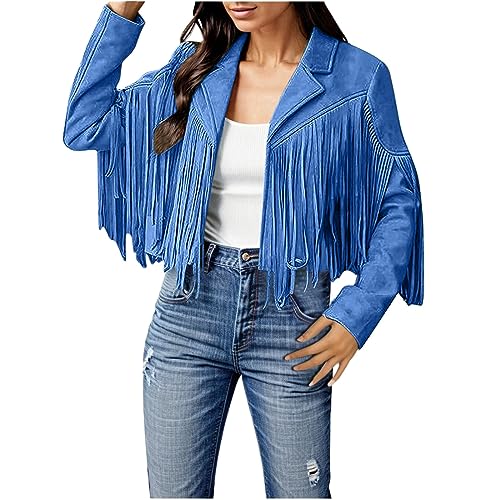 Manteaux courts de moto à pompons pour dynamiser une tenue trop simple