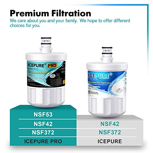 Icepure Pro Nsf53&42 Premium 5231Ja2002A Refrigerator Water Filter Replacement For Lg Lt500P, Adq72910911, Adq72910901 Adq72910907, Gen11042Fr-08, Kenmore 9890, 469890, Lfx25973D, Lfx25974St 3Pack #TOP4