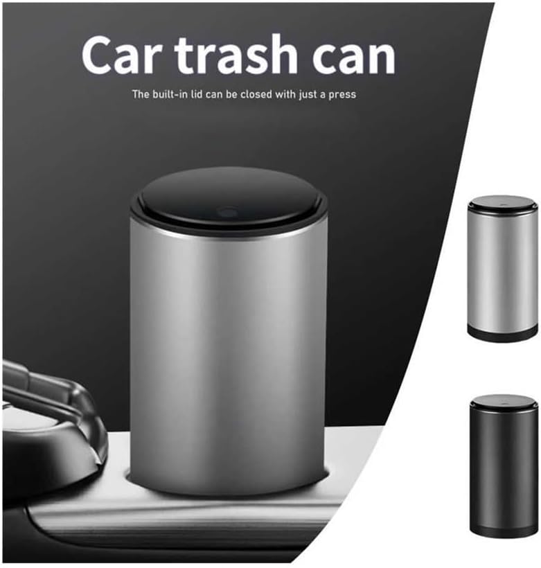 Car Trash Can Ashtray Dust Case Storage Box Garbage Tin Compatible for Toyota Alphard Vellfire 10 20 Series 2003-2011 2012 2013 2014(Silver-1PCS)