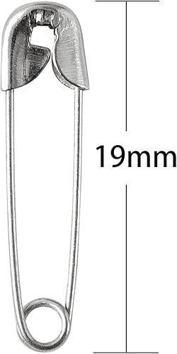 Miniatura 2 de Pasadores de seguridad de 0.79 pulgadas, pequeños pasadores de sujeción de acero niquelado resistentes a la corrosión, juego para manualidades,