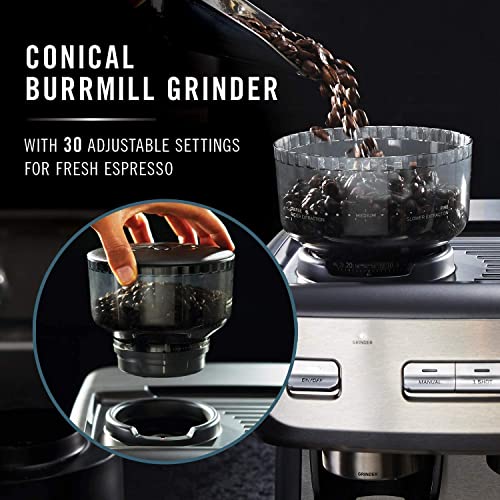 ADAPEY Cafetera expreso Máquina de café espresso automática con molinillo y varilla de vapor, máquina de café… - Imagen 6