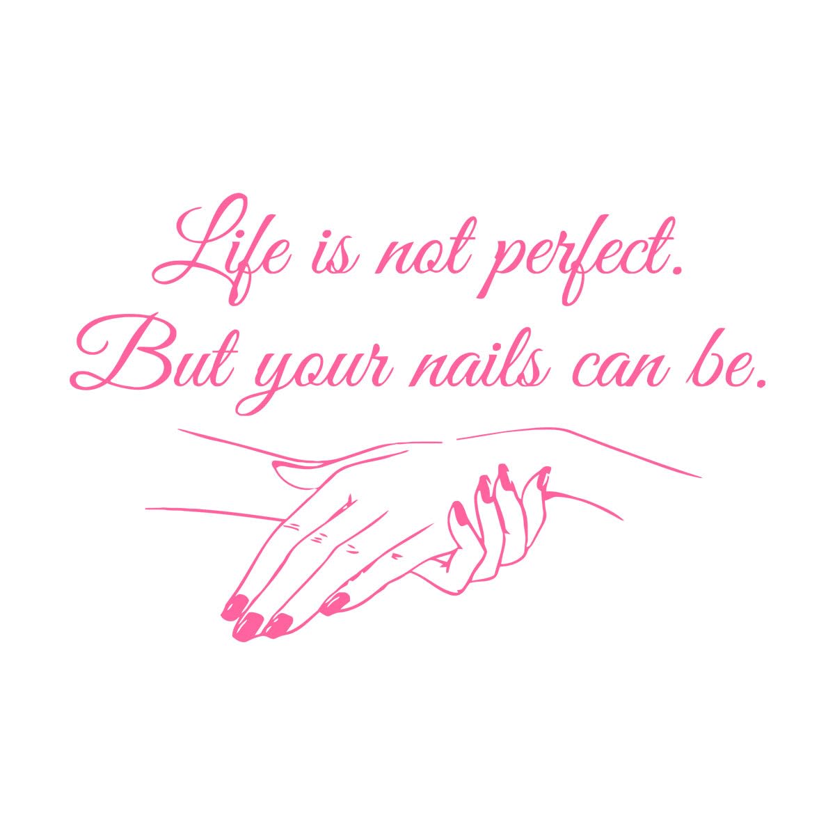Lzhouting Wall Stickers 4019 Wall Window Decal Sticker Nail Salon Quote Nails Nail Art Polish Manicure Pedicure Beauty Salon Vinyl Wall Stickers Poster Extra Large - 67X105cm