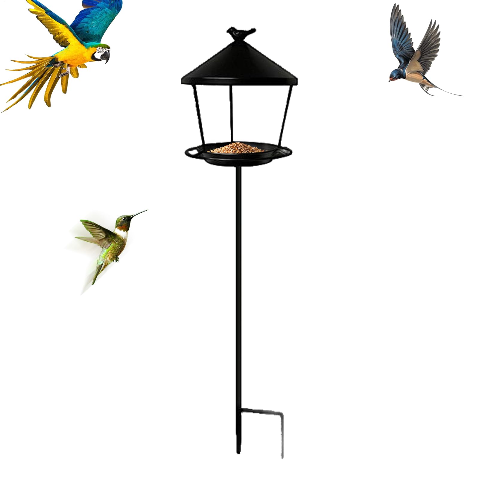 Mangeoire à oiseaux pour jardin arrière-cour et plateau de nourrissage