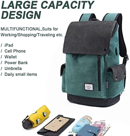 WindTook Laptop Backpack for Women 15.4 Inch with USB Port Mens Computer PC Bag Girls School Bookbag College Travel Work Business 30 x 17 x 45 cm
