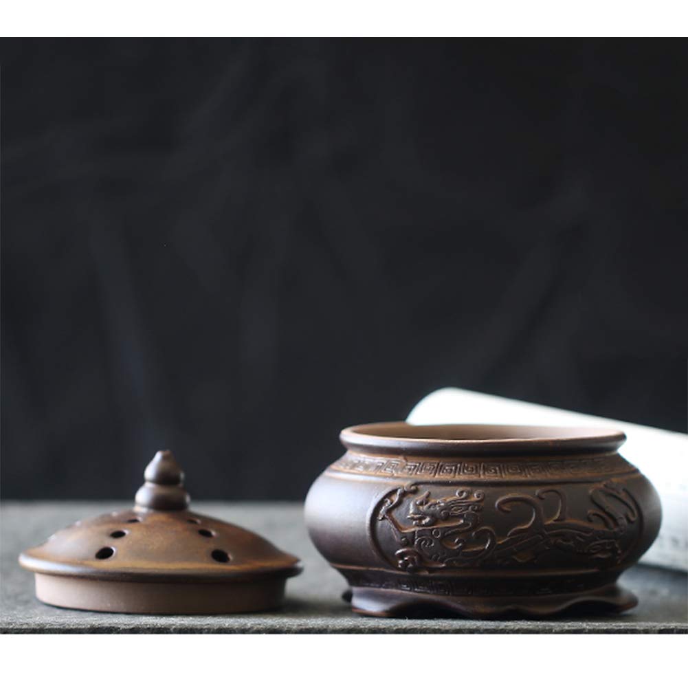 Porte-encens en céramique (Bâton/Cône/Bobine d'encens) Capteur de Cendres en céramique Plateau Bol Diffuseur de Parfum, Convient à Accueil Bureau Espace de méditation Beauté Le Yoga, Etc