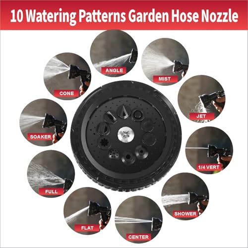 Ducha portátil manual de presión para camping con 7 tipos de rociado para playa, surf, senderismo, jardín y mascotas (5L) miniatura 5