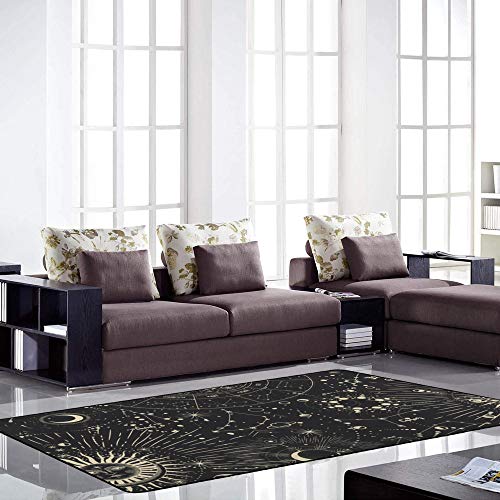 Tapis facile à nettoyer et résistant motif phases de la lune 60x39