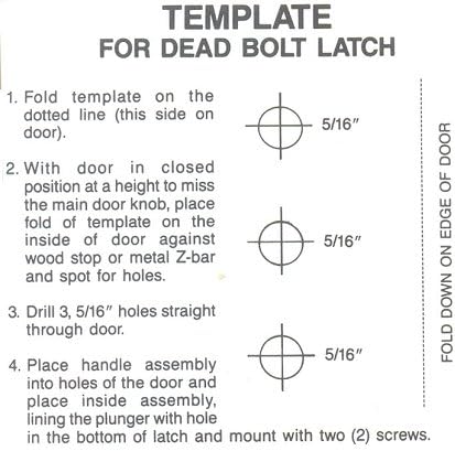 SD-1200 Wartian Lock Storm Door Replacement Inside Latch Black