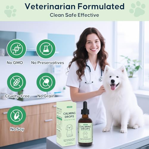 Beruhigende Tropfen für die Fellpflege von Hunden – Melatonin & Baldrianwurzel Formel zur Ruhe während der Fellpflege und Nageltrimmen – auch ideal für Reisen, Tierarztbesuche und Schlafenszeit – 59