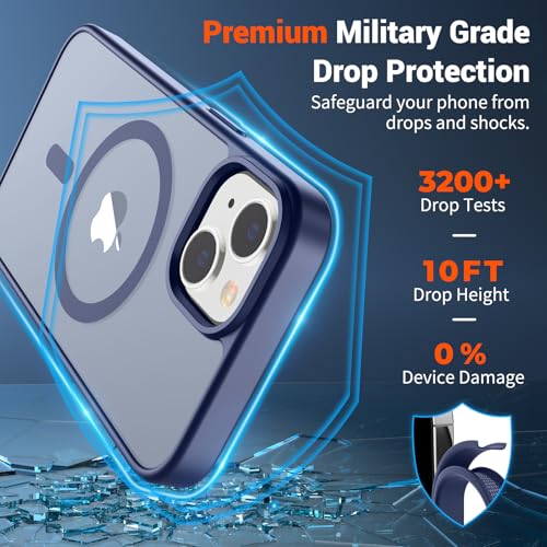Image of SUPFINE Magnetic for iPhone 15 Plus Case & iPhone 14 Plus Case(Compatible with MagSafe)(Military Grade Drop Protection) Slim Translucent with Anti-Fingerprint Phone Case,Lavender Gray