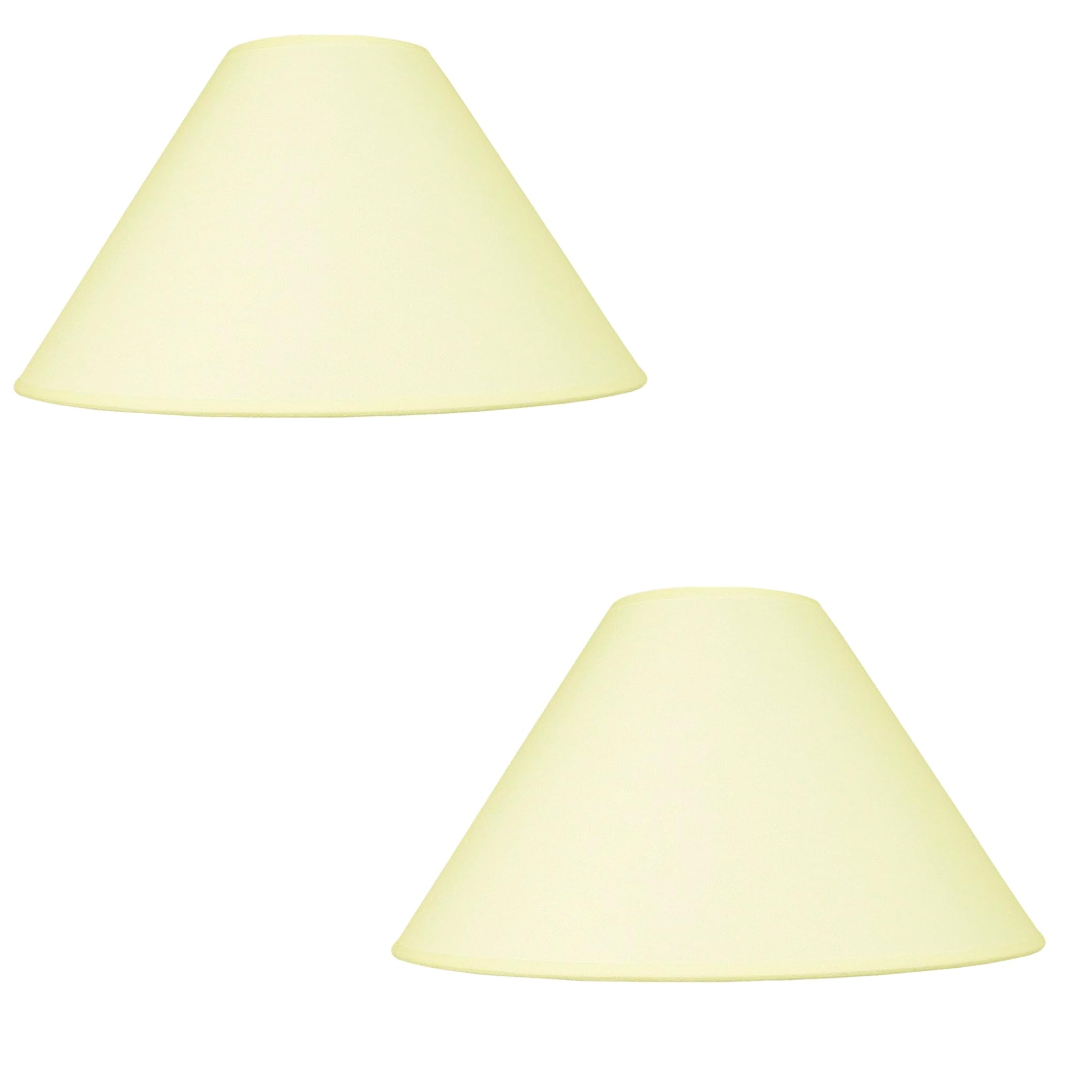 Pack of 2 - Empire Cotton Coolie Lamp Shades for Table Lamps and Pendant Ceiling Lights - 35cm Dia (2, Cream)
