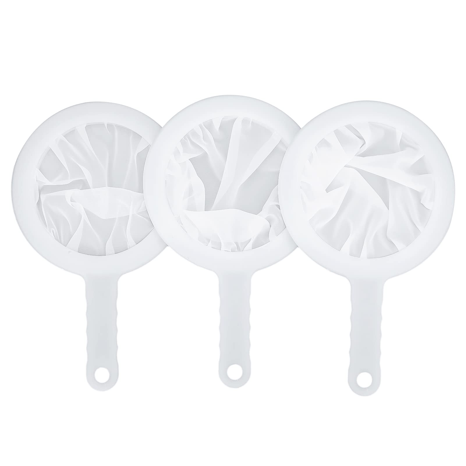 Liummrcy Ultra-fine Mesh Strainer,Kitchen Ultra Fine Mesh Strainer,Fine Mesh Strainers Reusable Nylon Sieves 80 200 400 Mesh Kitchen Colanders with Handles Premium Fine Mesh for Filtering Juice 3PCS