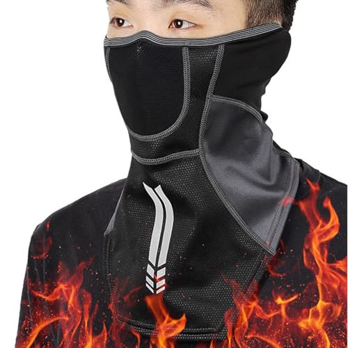冬用ネックウォーマー - 防風 反射ストリップ付き,冬用フェイスマスクカバー,ハイキング アイススケート スノーボード 通勤用 女性 大人 高齢者 ティーンズ向け