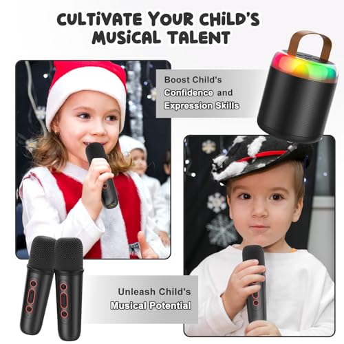Iyoyo Y2 Mini Karaoke Machine For Kids Portable Bluetooth 5.3 Speaker Led Lights thumb #1