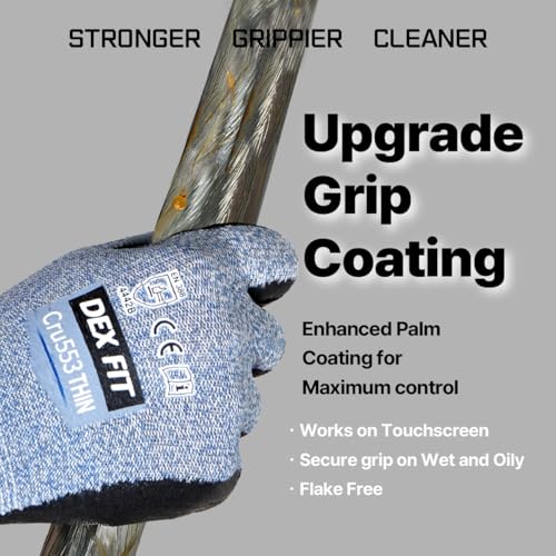 Image of DEX FIT Level 5 Precision Cut Resistant Gloves Cru553 Thin, Firm Grip, 3D-Comfort Fit For Precision Assembly; 1 and 3 Pairs