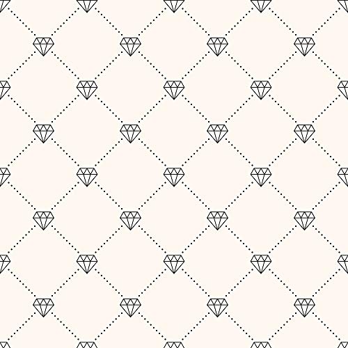 Walls By Me Peel and Stick White Geometric Themed Removable