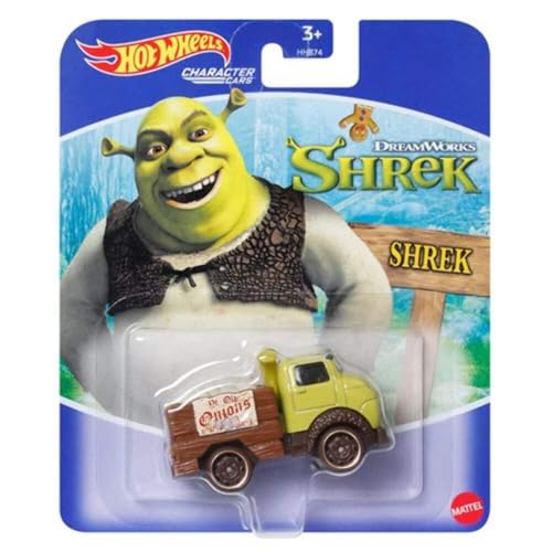 Hot Wheels Shrek Carro 1:64 Escala Verde miniatura 1