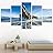 SIGNWIN 5 Panel Canvas Wall Art Modern Art Aerial Contemporary Cool Dramatic Multicolor Nature Photography Snow for Home Decorations Ready to Hang - 60"x32"