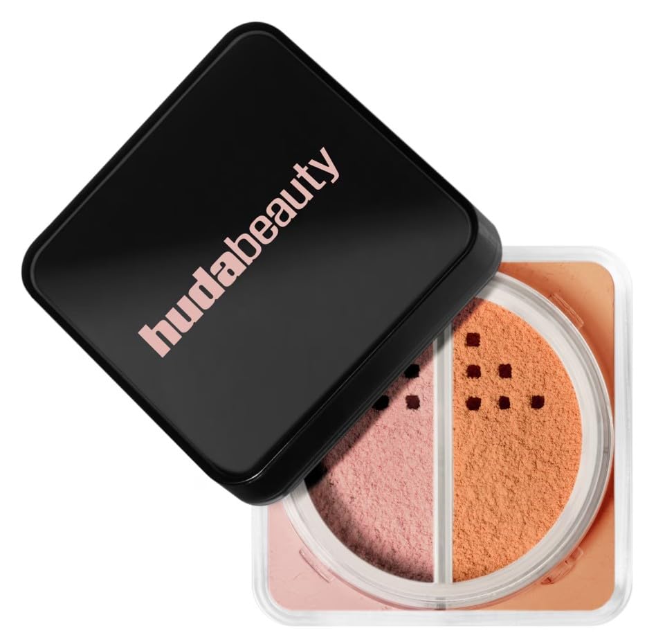 HUDA BEAUTY Original | EASY BAKE | Loose Powder DUO - Polvo Suelto Fijador | 2 x 6.5 gramos | by BELLA (PINK PUMPKIN - Pink Velvet Cookie + Pumpkin Pie) 2 X 6.5 g (Paquete de 1))