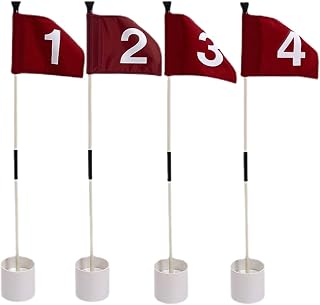 Xiaolan Golf Flagstick,Practice Putting Green Flag Stick for Yard | Golf Pin Flag Hole Cup Combo Kit, Fiberglass Portable 2-Section Design