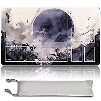MPLR BOARD GAME Brettspiel MTG Spielmatten+Kostenlose wasserdichte Bag,Stitched Edges,Smooth Rubber Surface,MTG PlayMat with Zones(An original Damnation Playmat)