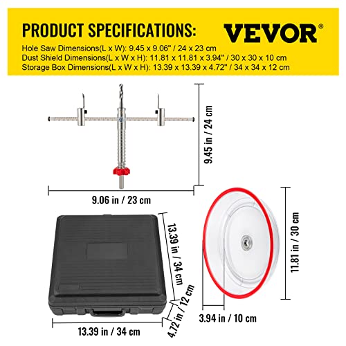 VEVOR Adjustable Hole Saw Kit