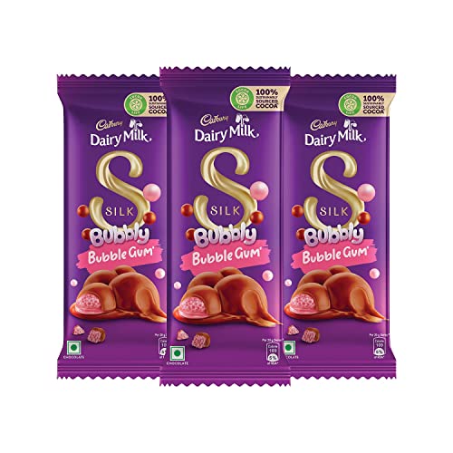Cadbury Dairy Milk Silk Bubbly Bubblegum, Pack of 3 x 120g Price History