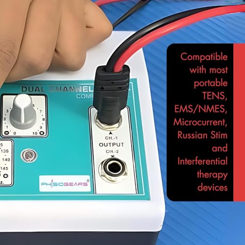 Image of Physiogears Physiotherapy Machine Accessories Tens Device Usage Therapy Wires (Tens Wire, Pack of 2)