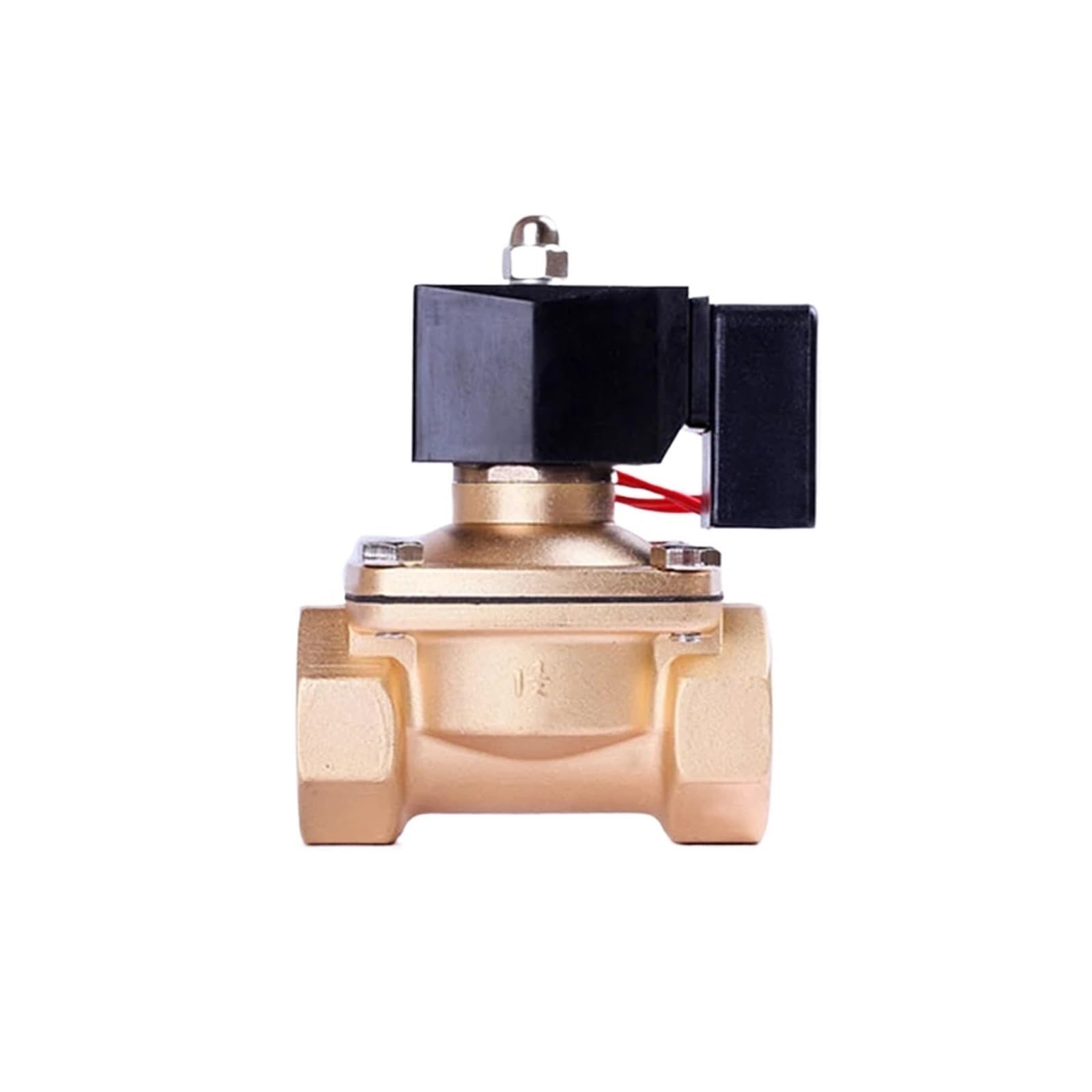 Électrovanne électrique 2" laiton 120V normalement fermée pour circuit d'eau et air
