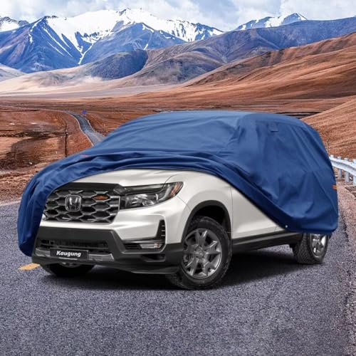 Image of Kaugung Heavy Duty SUV Cover Custom Fit for Honda Passport (1993-2025),SUV Car Cover Waterproof All Weather with Anti-Theft Lock,Sun, Rain, Dust & Snow Protection.(USA Warehouse,Within 3-7 Days)