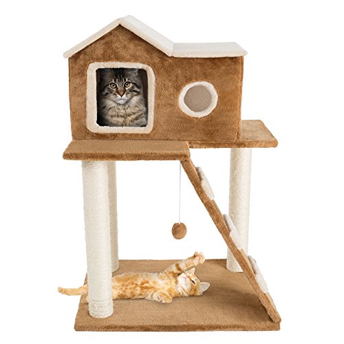 Árbol para Gatos de 35in con Escalera y Juego Sisal miniatura 1