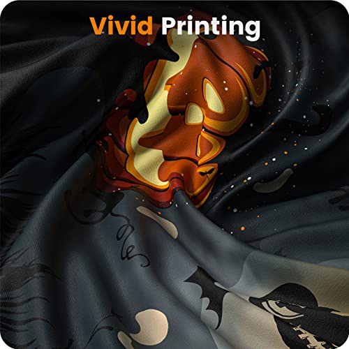 【𝟒𝐏𝐂𝐒】 Halloween Shower Curtain Sets With Rugs, 【Pumpkin】 Halloween Shower Curtains For Bathroom Decoration, Halloween Bathroom Restroom Decor With Rugs, Toilet Lid Cover & Bath Mat #TOP7