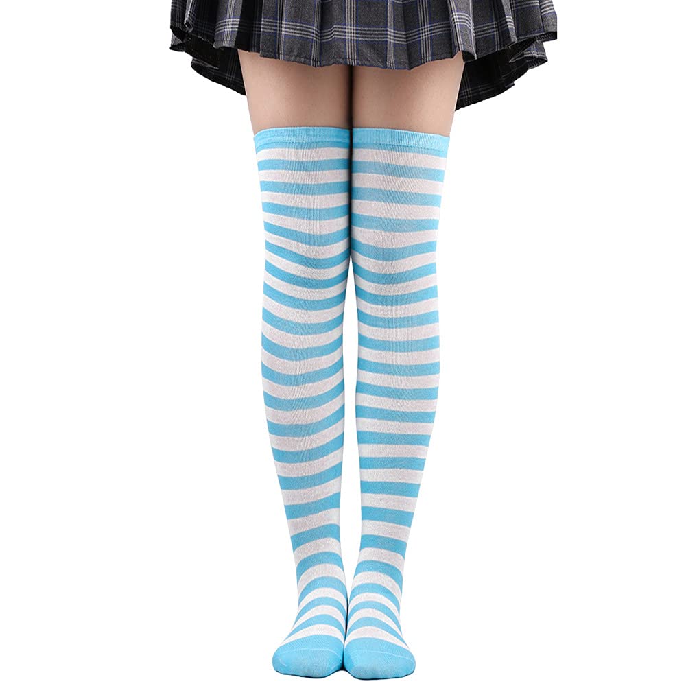 Leg Avenue Leg Avenue - Striped Nylon Overknee kousen - Rood/Wit | Atti