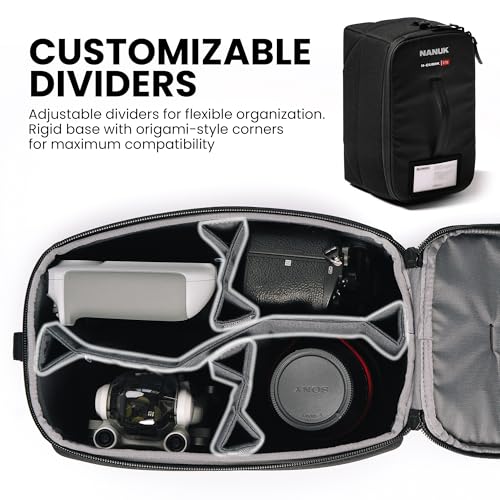 Image of NANUK N-Cubik 17S Camera Bag Insert with Shoulder Strap - Small Water-Resistant Cube - Shockproof Protective Camera Insert for Backpack - Perfect for Tech Gear & Accessories (11.4 inch x 7 inch x 6.6 inch)