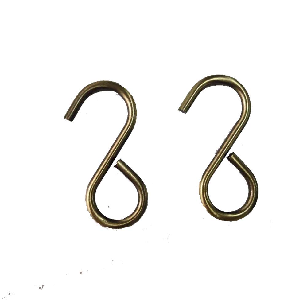 20-Pieces S Shaped Hooks TOPIND Hanging Hooks Chrome and Bronze Plated for Jewelry Gardening Tools for Plants, S Hooks Kitchen Pot Pan Hanger Clothes Storage Rack