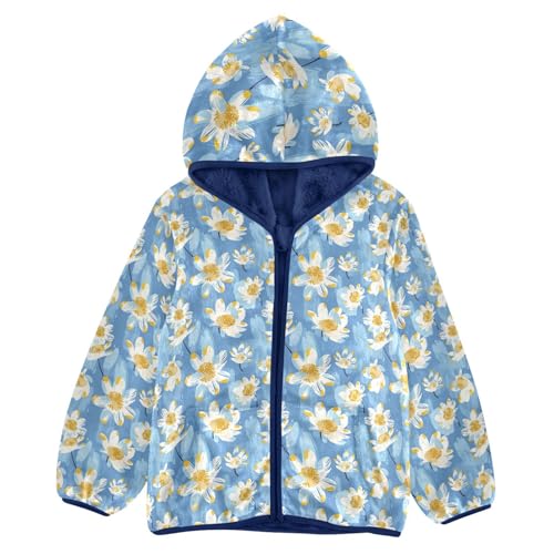 Flowers Boys Fleece Coat,Children's Zip-Up Hoodie Jacket,Baby Warm Fashion Outerwear 3-10T,A113348