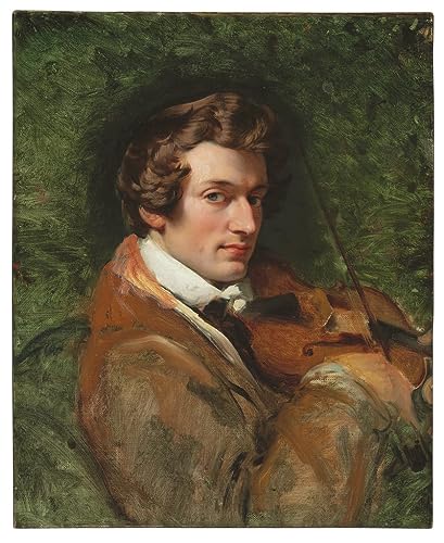 Portrait de Charles Auguste De Bériot par Horace Vernet - Toile abstraite salon 60x90