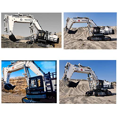 ZJLA Technik Bagger Fernbedienung, 4342 Klemmbausteine Doppelfernbedienung Technic Crawler Bagger mit 8 Motoren… – Bild 5